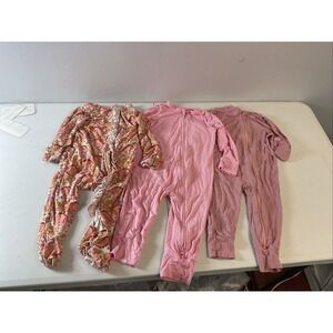 BUNDLE OF 3‎ zippy romper LS sz 6-12Mos Boutique Pink Ruffle Bamboo